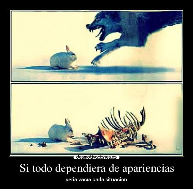 Si todo dependiera de apariencias -