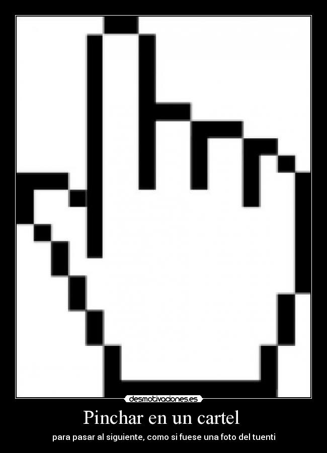 Pinchar en un cartel -