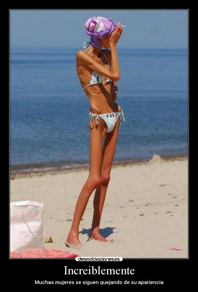 carteles mujer flaca desmotivaciones