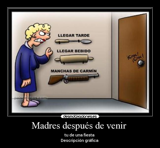 Madres después de venir - tu de una fiesta
Descripción gráfica
