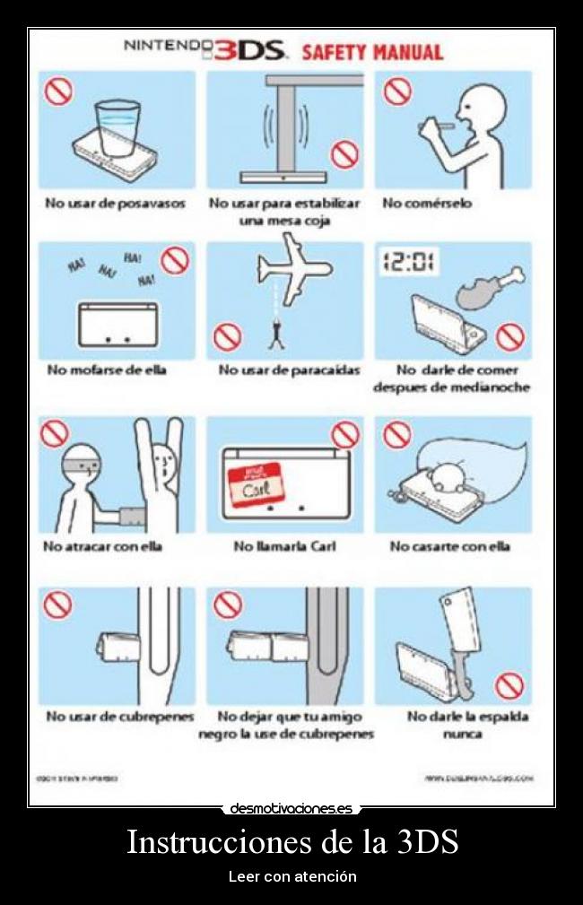 Instrucciones de la 3DS - Leer con atención
