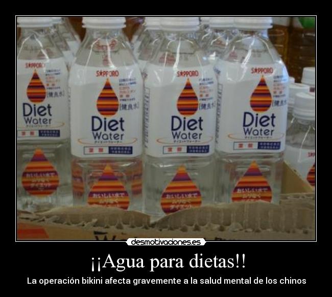 ¡¡Agua para dietas!! - La operación bikini afecta gravemente a la salud mental de los chinos