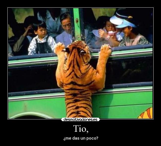 Tio, - ¿me das un poco?