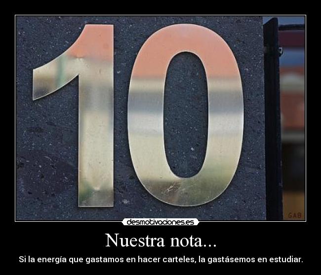 Nuestra nota... -