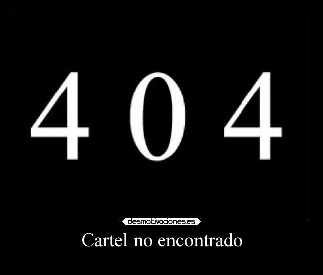 Cartel no encontrado -