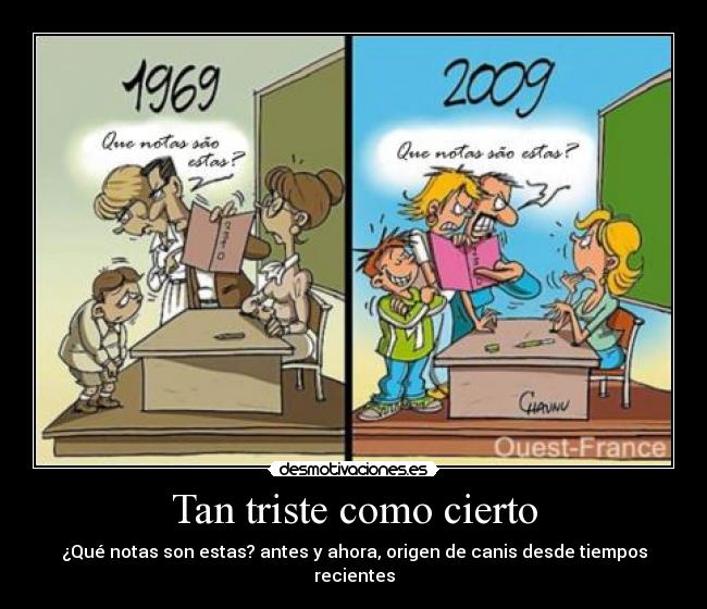 Tan triste como cierto - ¿Qué notas son estas? antes y ahora, origen de canis desde tiempos recientes
