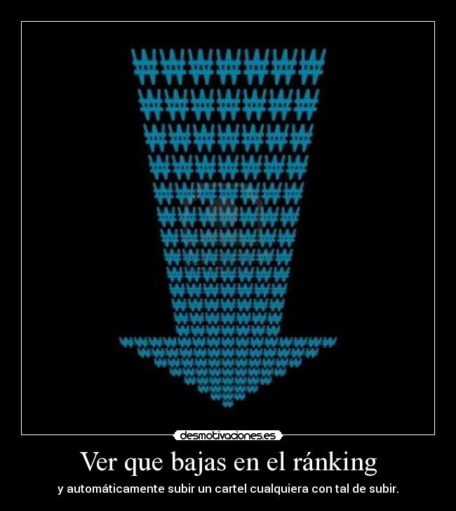 Ver que bajas en el ránking - 