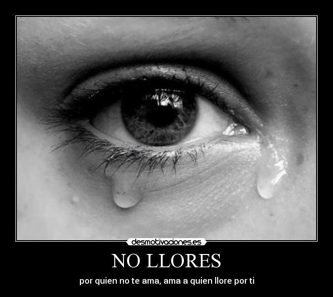 NO LLORES - por quien no te ama, ama a quien llore por ti