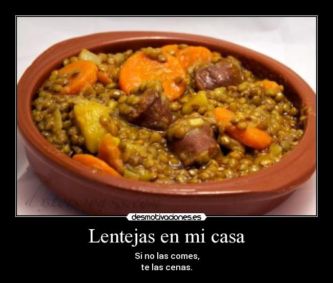 carteles casa lentejas desmotivaciones