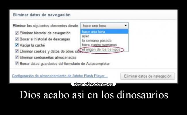 Dios acabo asi cn los dinosaurios - 