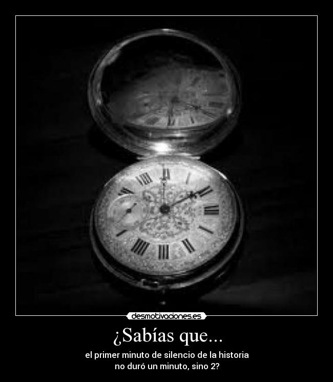 ¿Sabías que... - el primer minuto de silencio de la historia
no duró un minuto, sino 2?