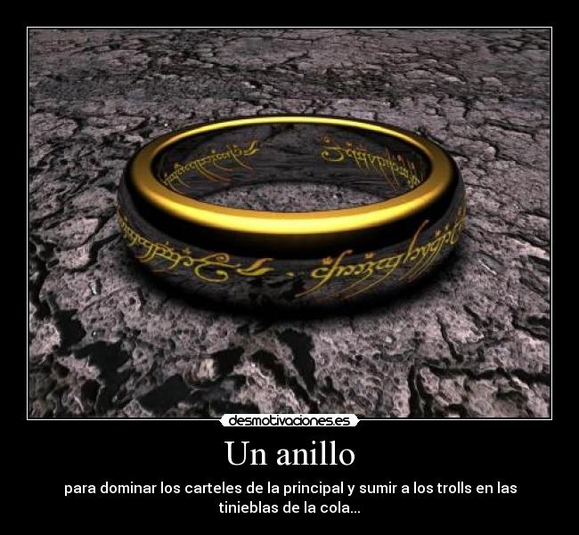 carteles anillo desmotivaciones