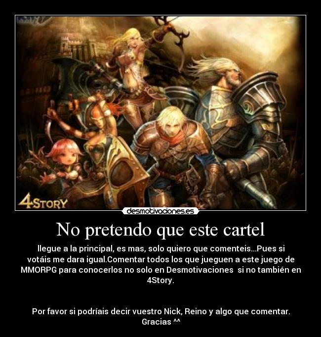 No pretendo que este cartel -