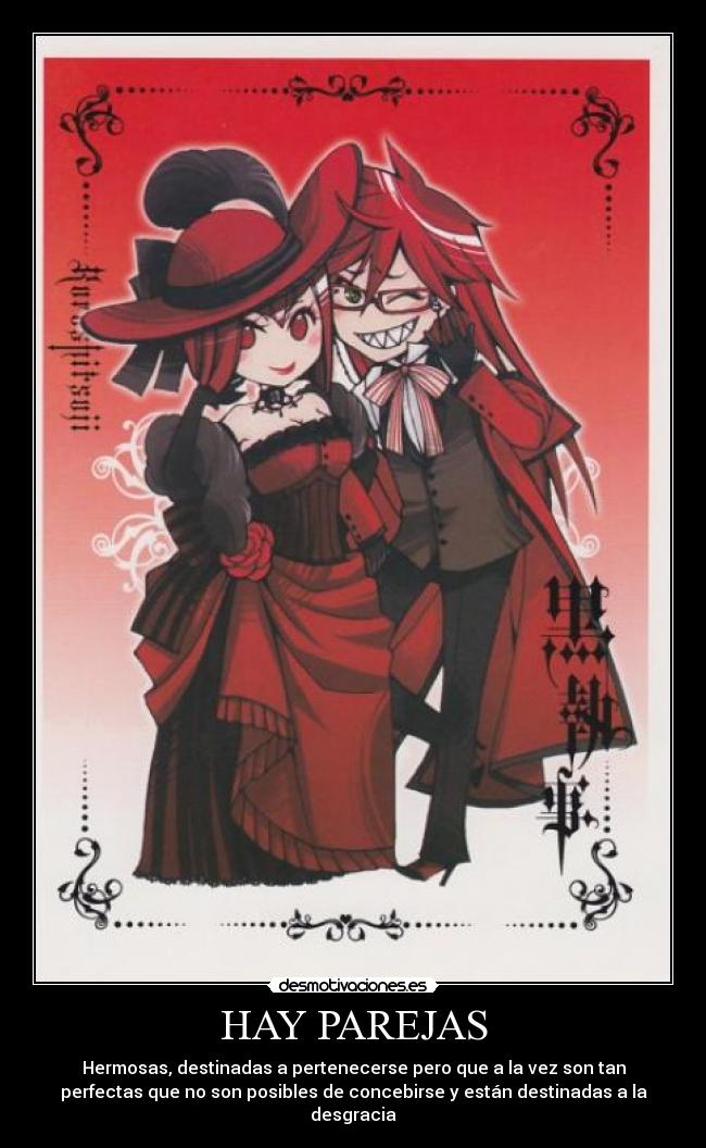 carteles kuroshitsuji madame red grell sutcliff anime desmotivaciones