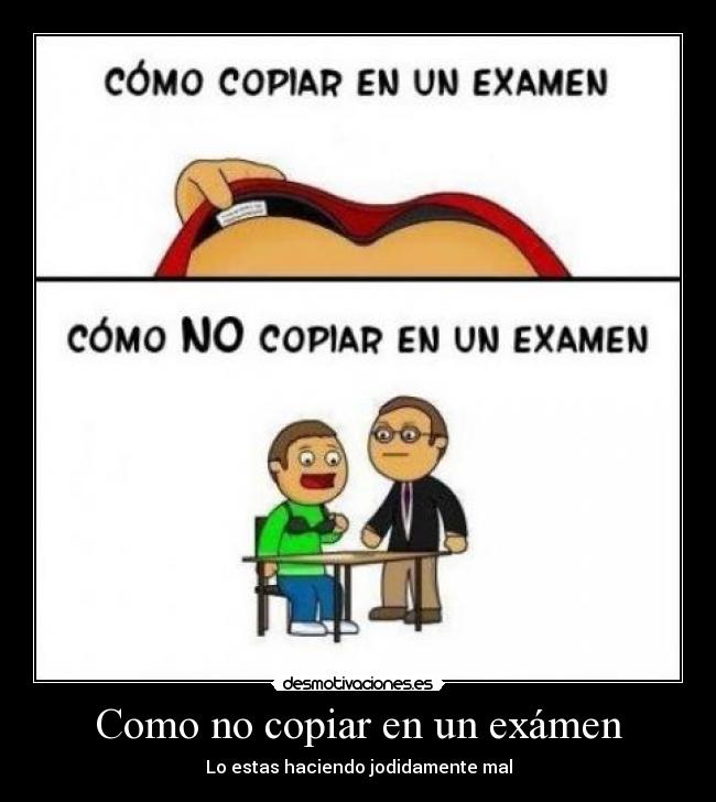 Como no copiar en un exámen -