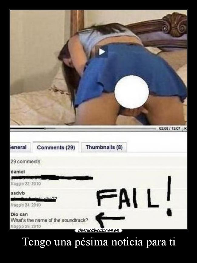 Tengo una pésima noticia para ti -