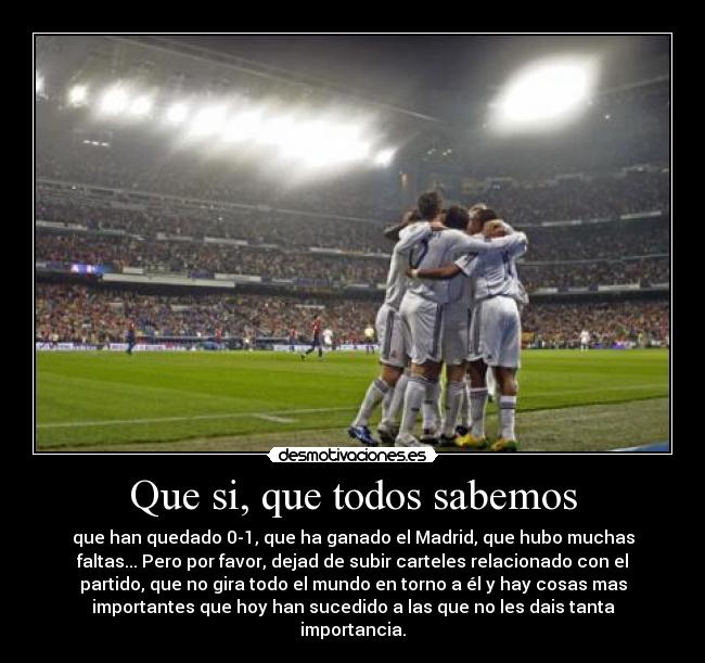 Que si, que todos sabemos -