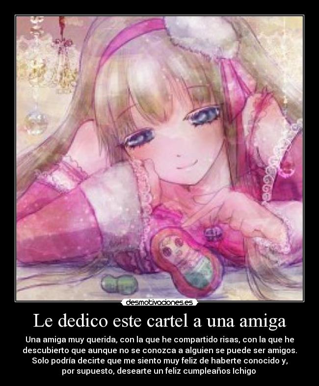 carteles ichigo rusia matryoshka sonrisa feliz cumpleanos amiga desmotivaciones