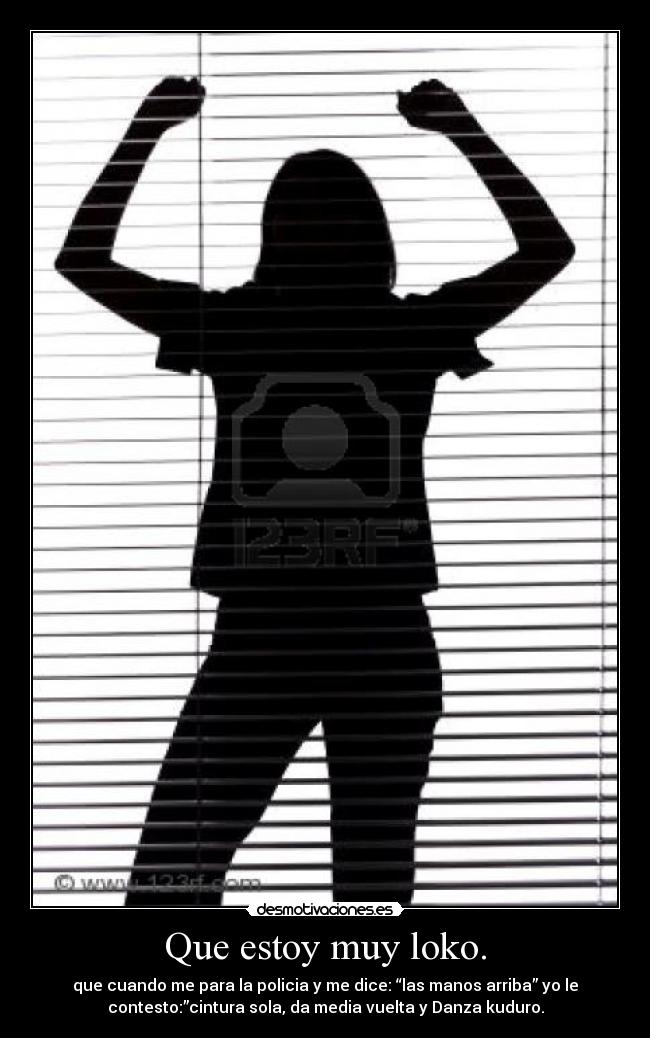 Que estoy muy loko. -
