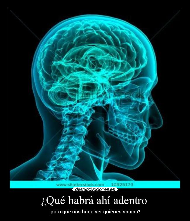 ¿Qué habrá ahí adentro  - para que nos haga ser quiénes somos?