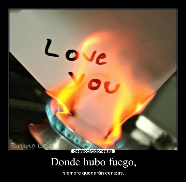 Donde hubo fuego, -
