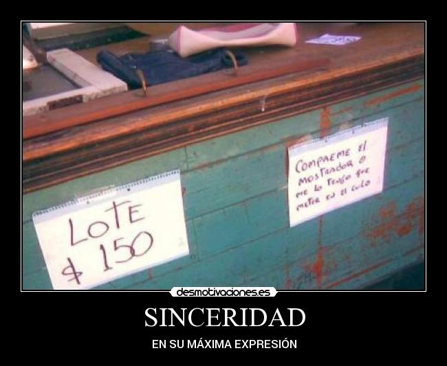 SINCERIDAD -