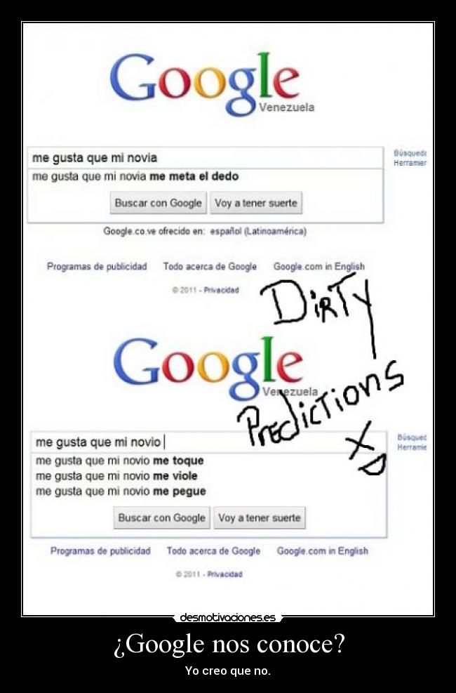 ¿Google nos conoce? - Yo creo que no.