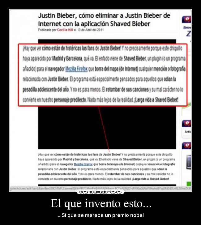 El que invento esto... - ...Si que se merece un premio nobel