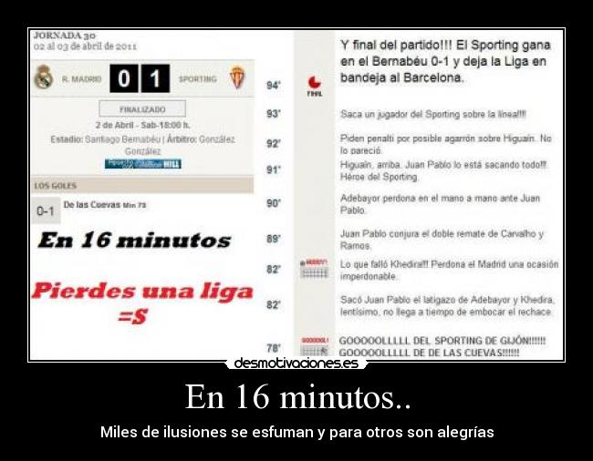 En 16 minutos.. -