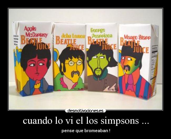 carteles simpsons the beatles desmotivaciones