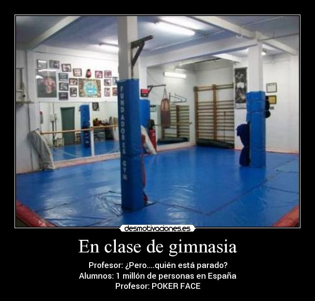 En clase de gimnasia -
