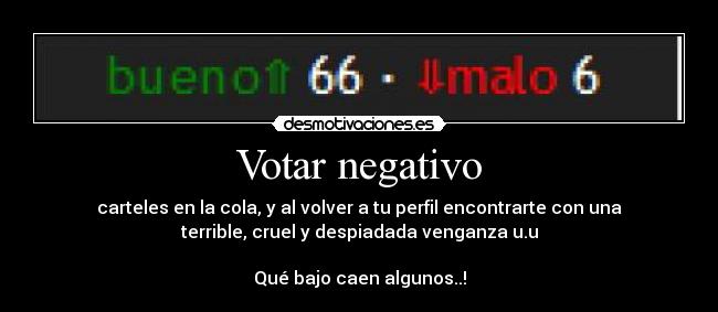 Votar negativo -