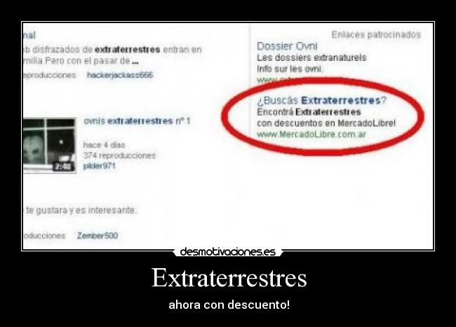 Extraterrestres - ahora con descuento!