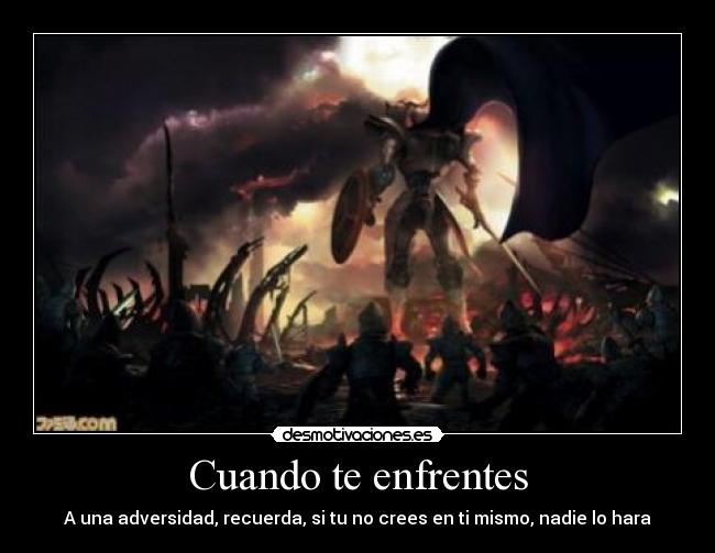 Cuando te enfrentes -