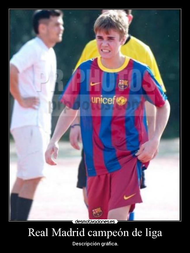 Real Madrid campeón de liga - Descripción gráfica.
