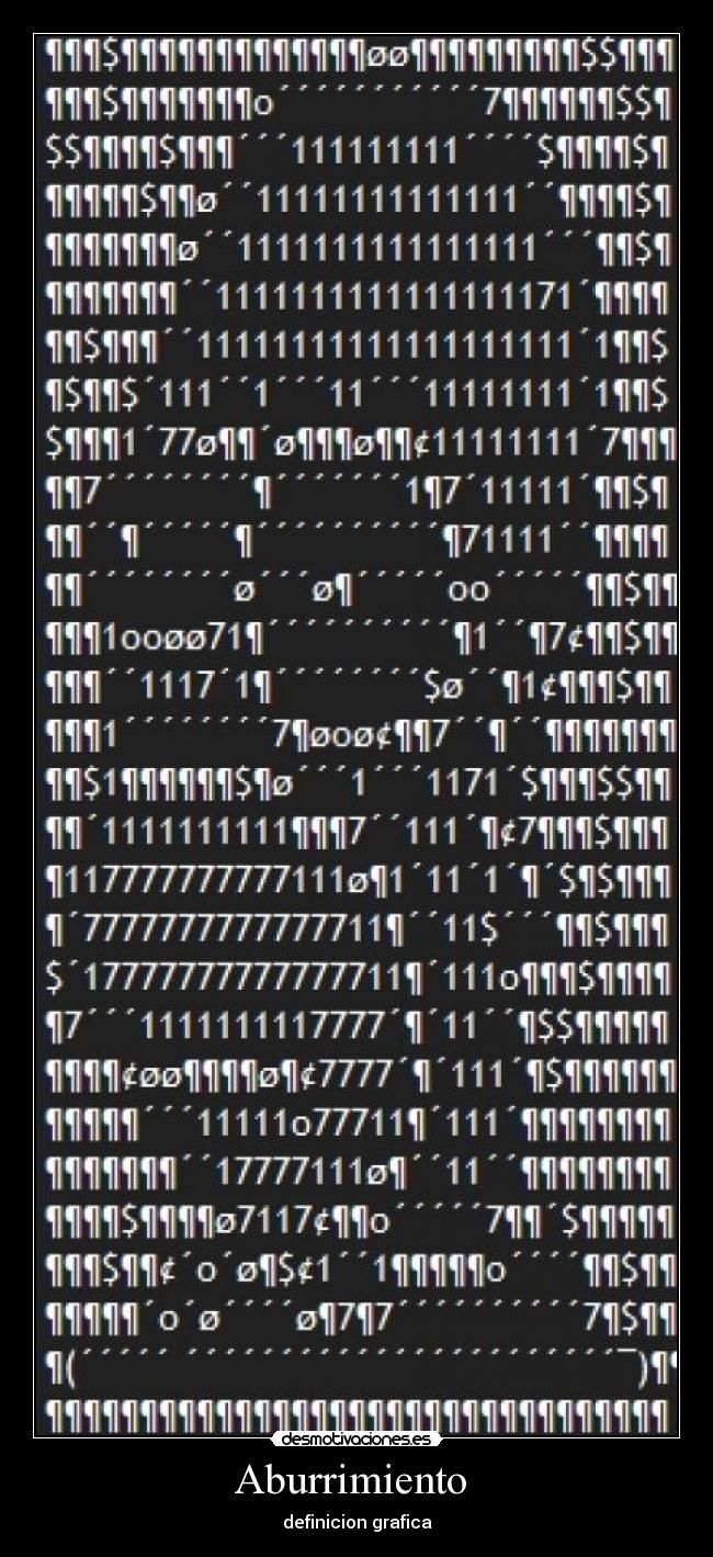 Aburrimiento - definicion grafica