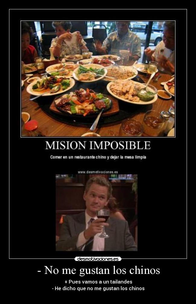 - No me gustan los chinos - 