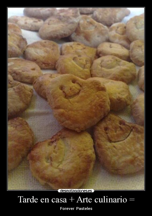 Tarde en casa + Arte culinario = - 