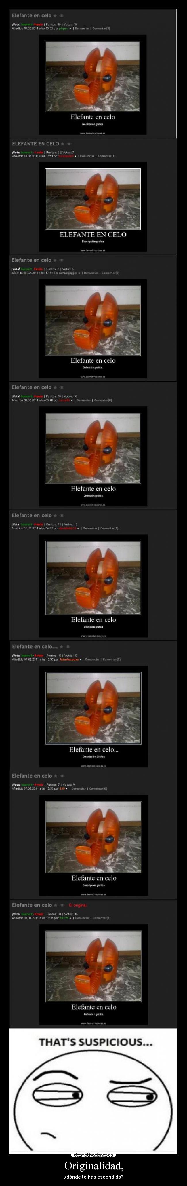 Originalidad, - ¿dónde te has escondido?