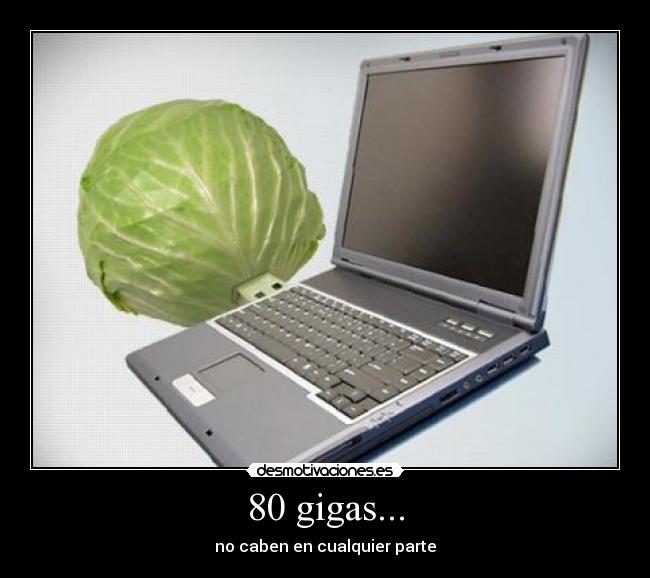 80 gigas... -