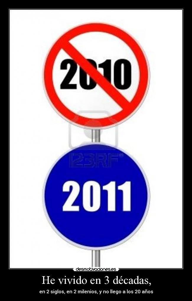 He vivido en 3 décadas, -