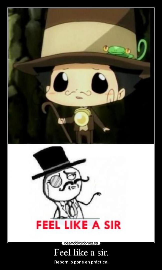Feel like a sir. - 