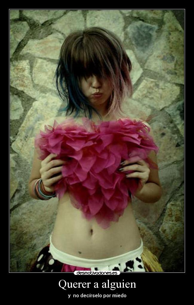 carteles querer alguien no decirselo miedo desmotivaciones