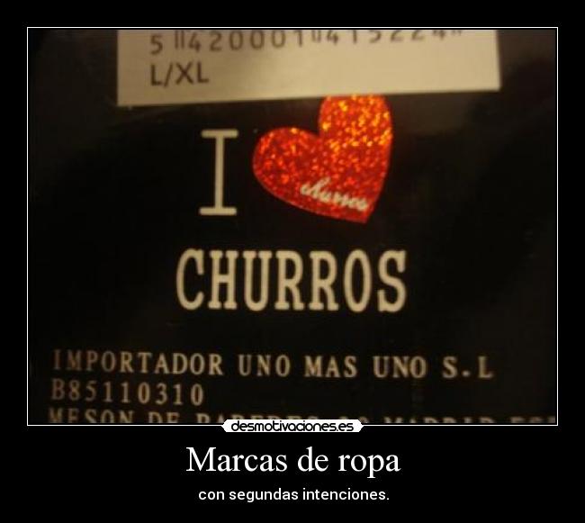 Marcas de ropa - con segundas intenciones.