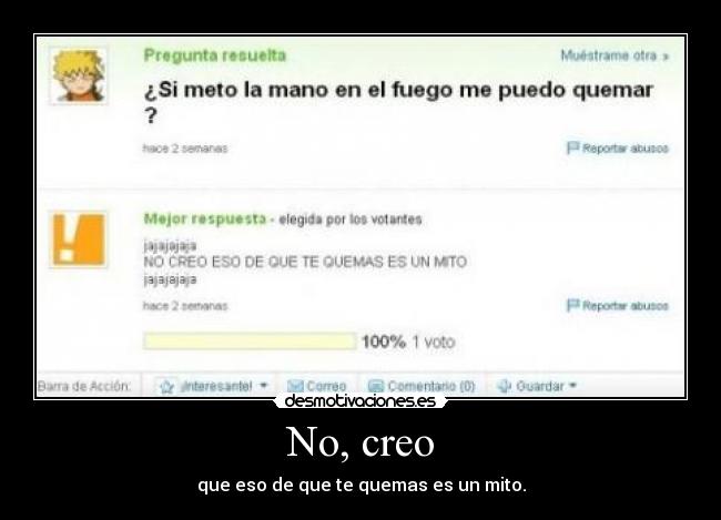 No, creo -