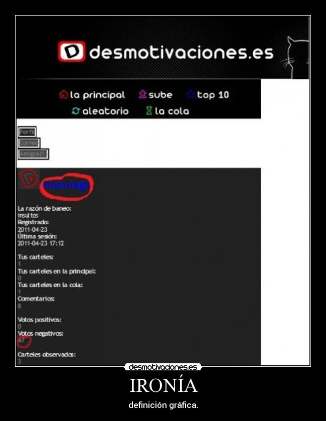IRONÍA - definición gráfica.