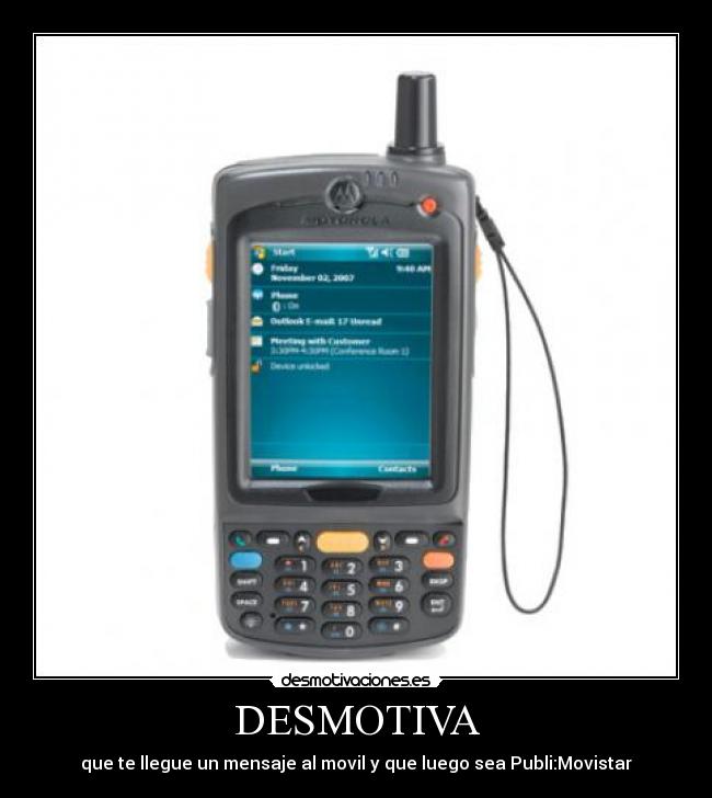 DESMOTIVA - que te llegue un mensaje al movil y que luego sea Publi:Movistar