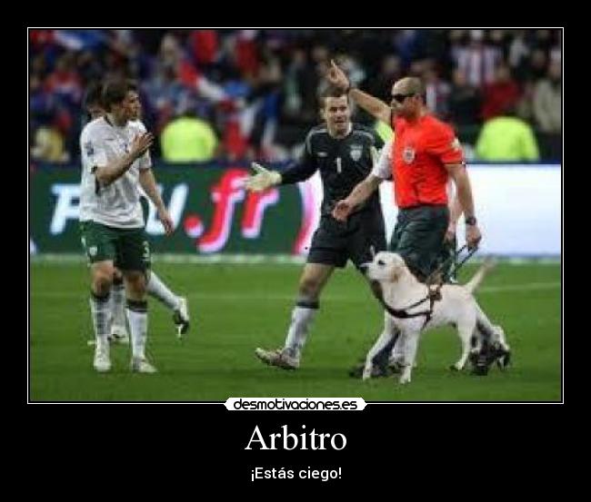Arbitro - ¡Estás ciego!