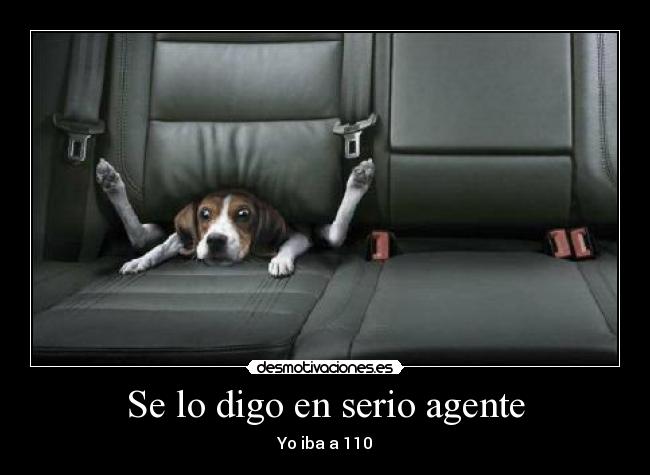 Se lo digo en serio agente - Yo iba a 110