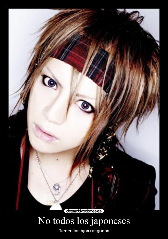 carteles japoneses ojos rasgados lentillas azules shou alice nine lucy rock desmotivaciones